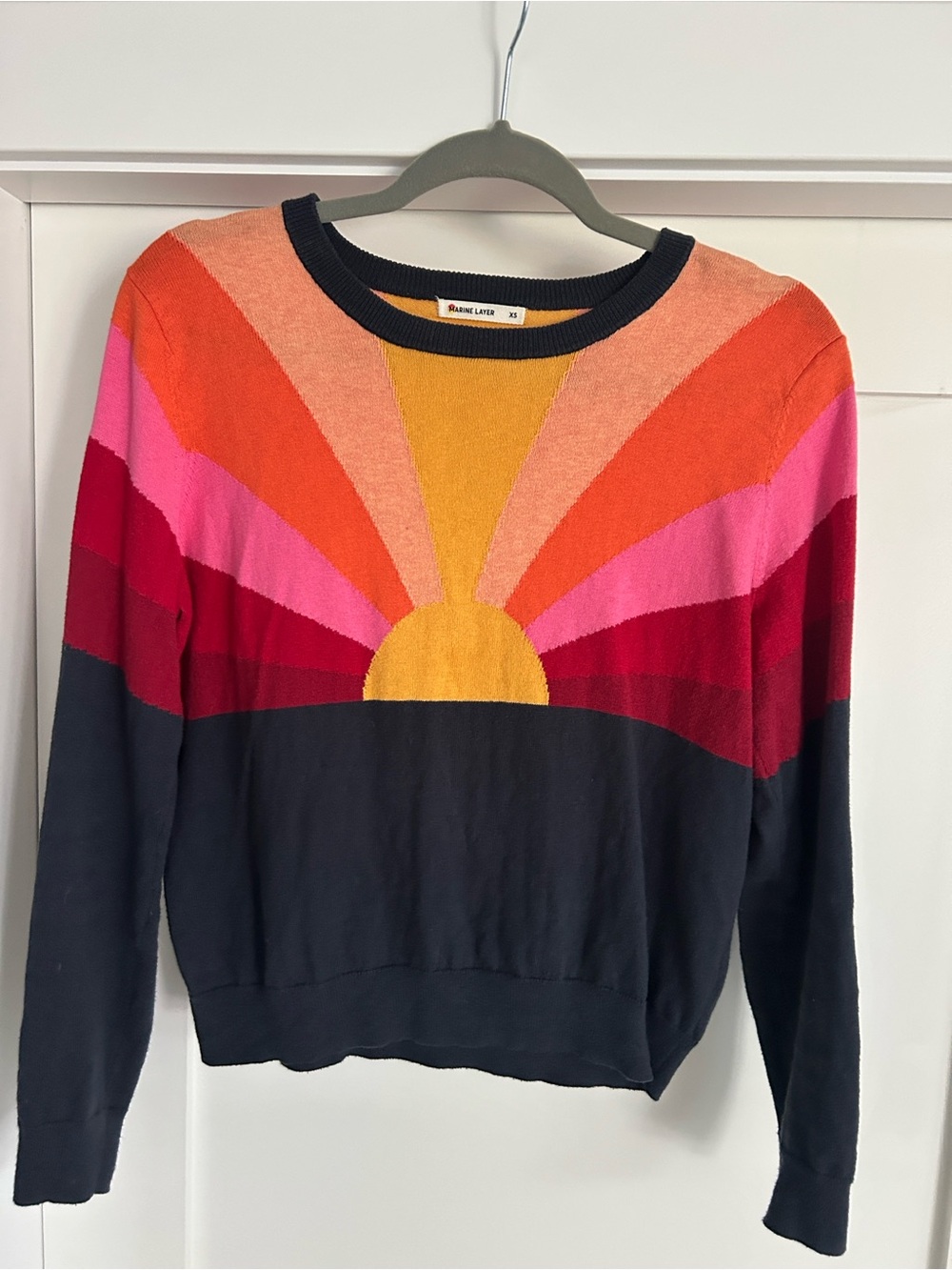 Marine layer sunset color block sweater